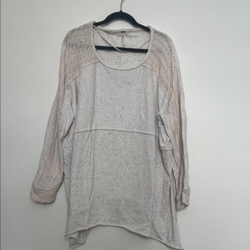 Free People my girl pullover Cream Knit Top